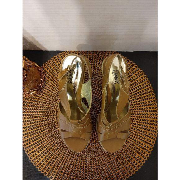 Carlos Monterey Peep Toe Wedge Heels Size 7.5 - Picture 3 of 5